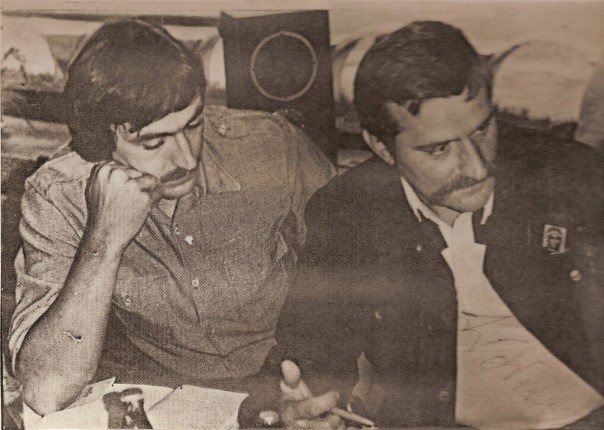Konrad Waliszewski's father with Walesa