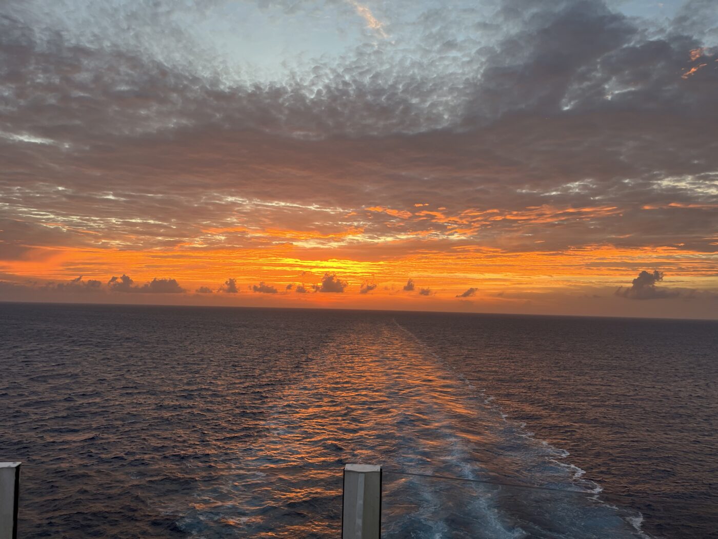 cruise vacation sunset in the Caribbean