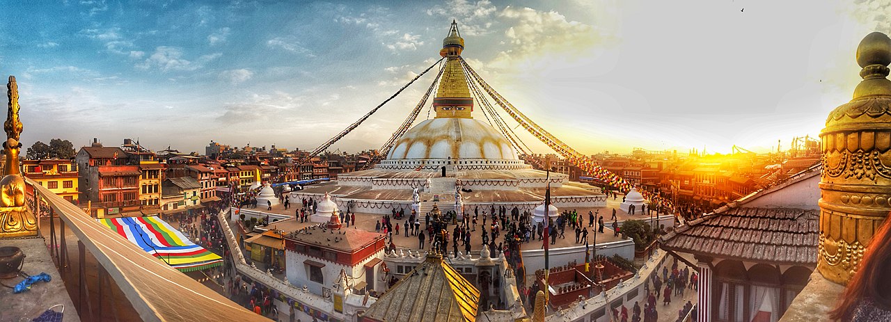 Neighborhood Joint Lavie Garden Panorama of Boudhanath Stupa