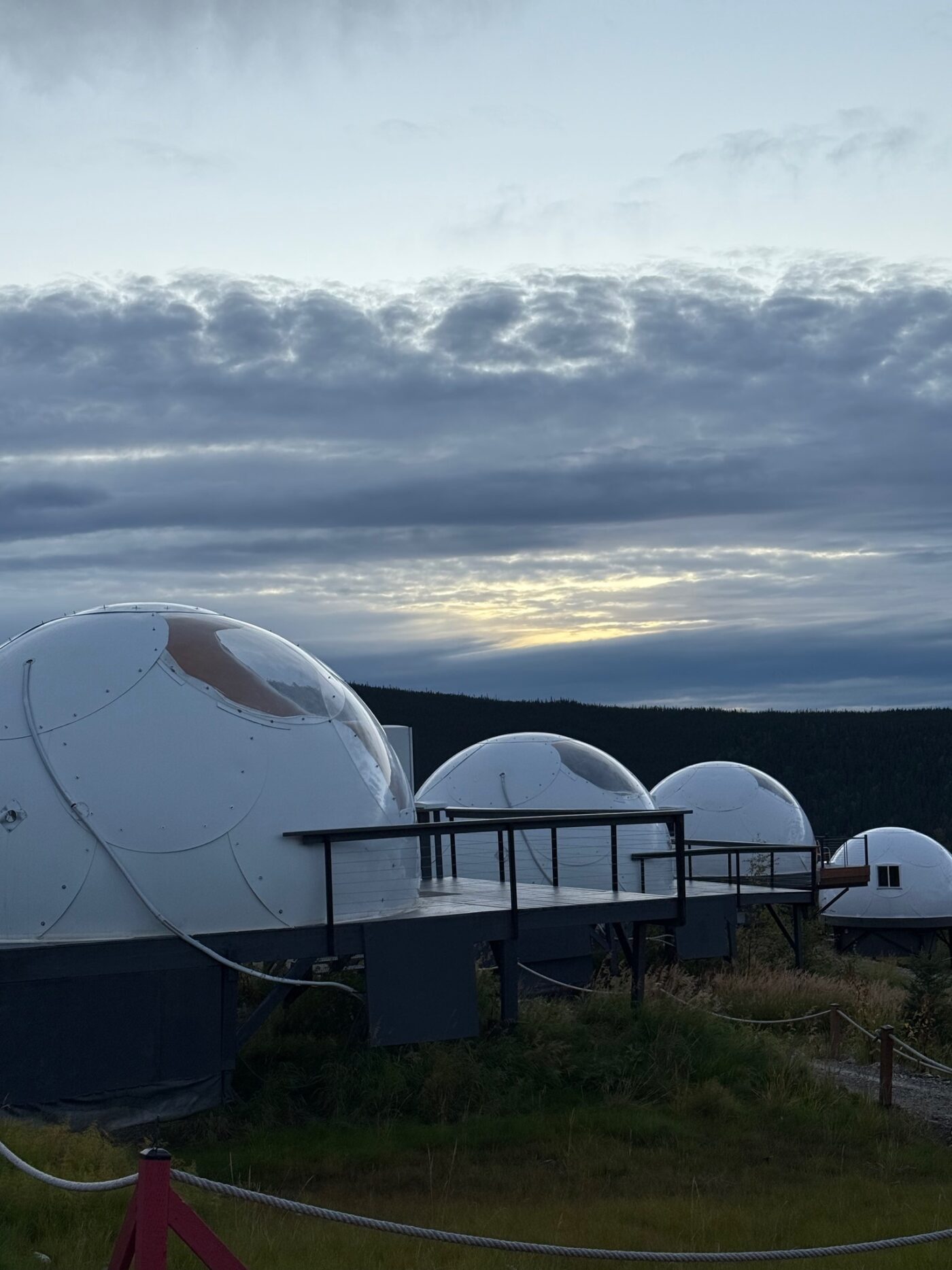 Igloos and Train Borealis Basecamp before the snow