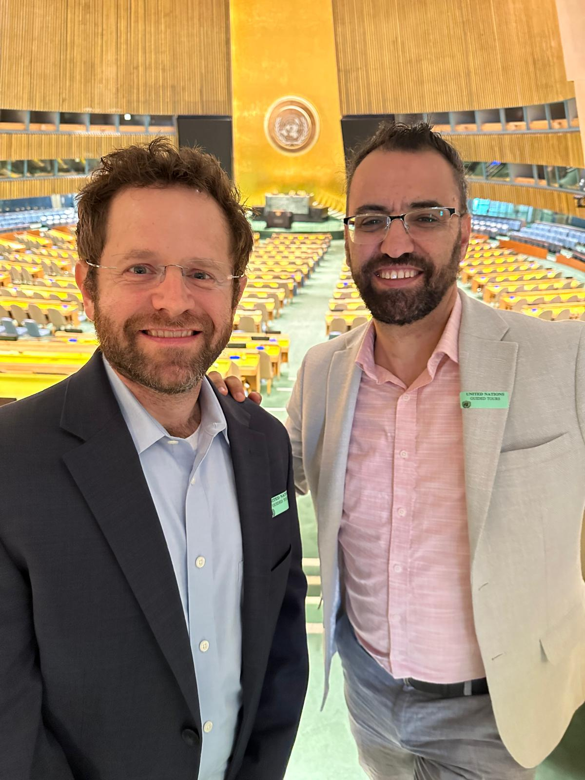 Give Peace A Chance Aziz and Scott at the UN